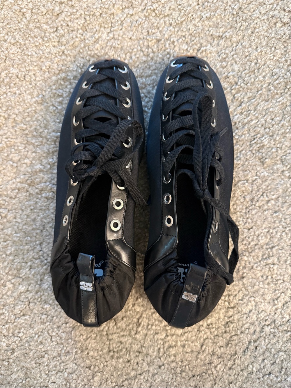 Ganni Black Lace-Up Women’s Sneakers